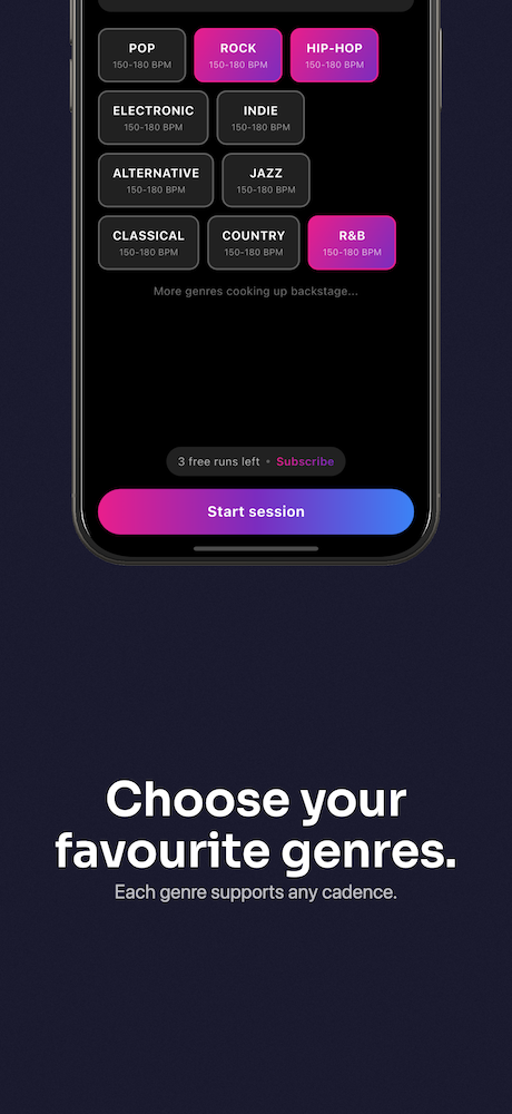 Choose your favourite genres